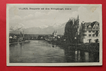 AK Villach / 1925 / Draupartie mit dem Mittagskogel / Stadt Kinematograph / Kärnten